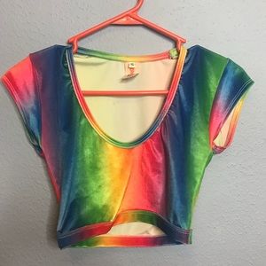 Velvet Rainbow Dollskill Crop Top